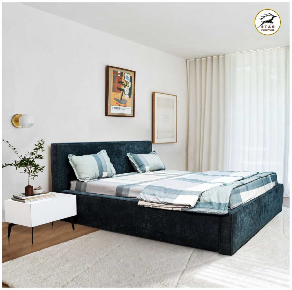 denim bed